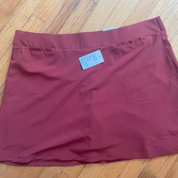 Croft & Barrow 360 Stretch Skort, rust color, XL - Picture 2 of 3